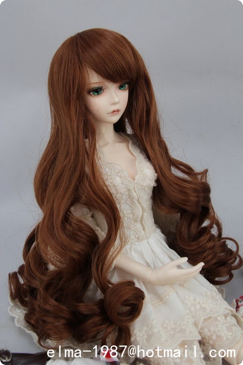 high temperature wire brown wig for bjd doll-02.jpg